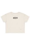 9 To 5 Clothing Club - Double Sided Ecru Crop T-Shirt