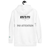 9 To 5 Pay Attention - White Double Sided Premium Hoodie