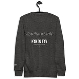 9 To 5 Health Is Wealth - Charcoal Double Sided Premium Sweatshirt