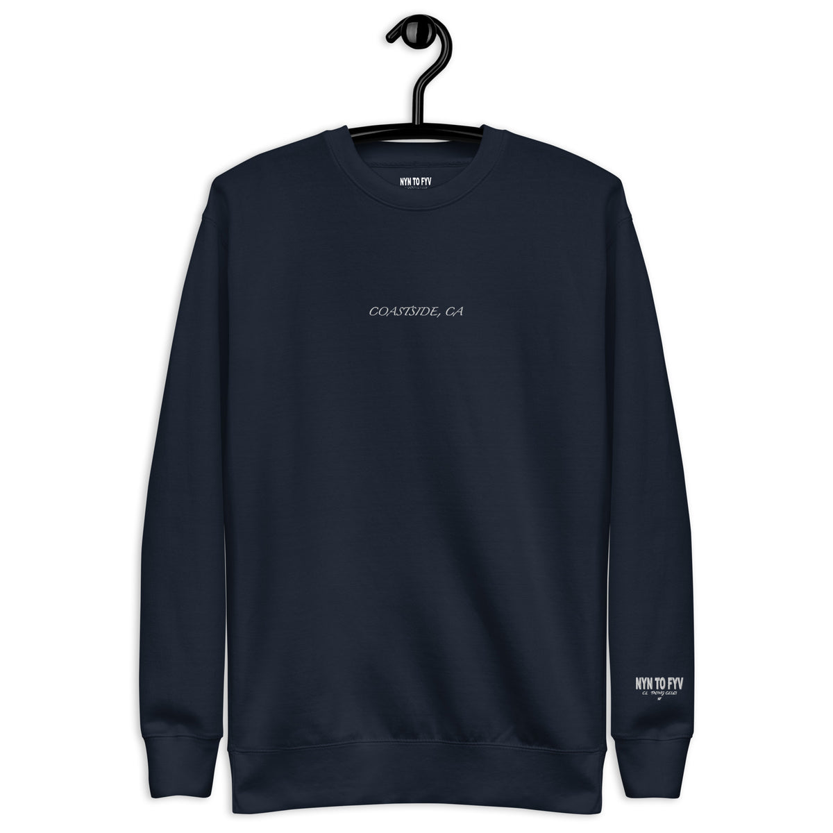 9 To 5 Coastside CA - Navy Double Sided Premium Sweatshirt – Nyn