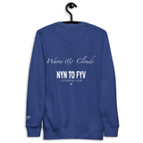 9 To 5 Waves & Clouds - Royal Double Sided Premium Sweatshirt