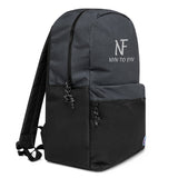 "A Nyn To Fyv Champion" Embroidered Backpack