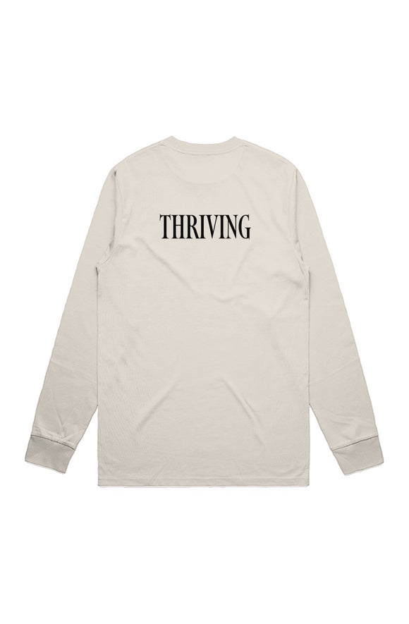 9 To 5 Thriving - Ecru Classic Double Sided L/S T-Shirt