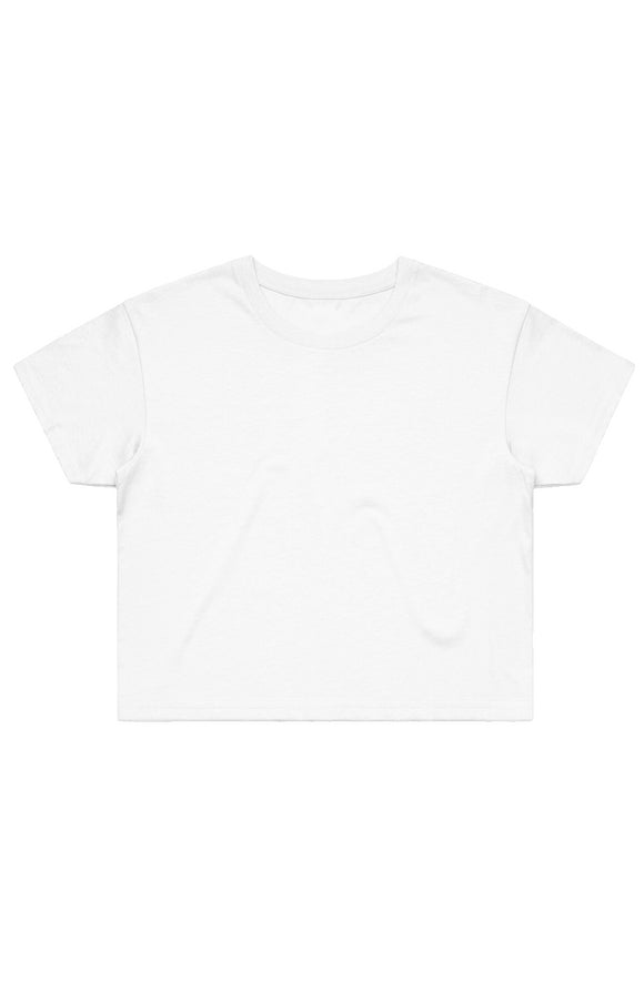 9 To 5 Blanks - White Crop Tee