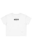 9 To 5 Clothing Club - Double Sided White Crop T-Shirt