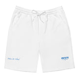 9 To 5 Waves & Clouds - White Fleece Shorts