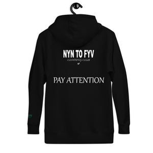 9 To 5 Pay Attention - Black Double Sided Premium Hoodie