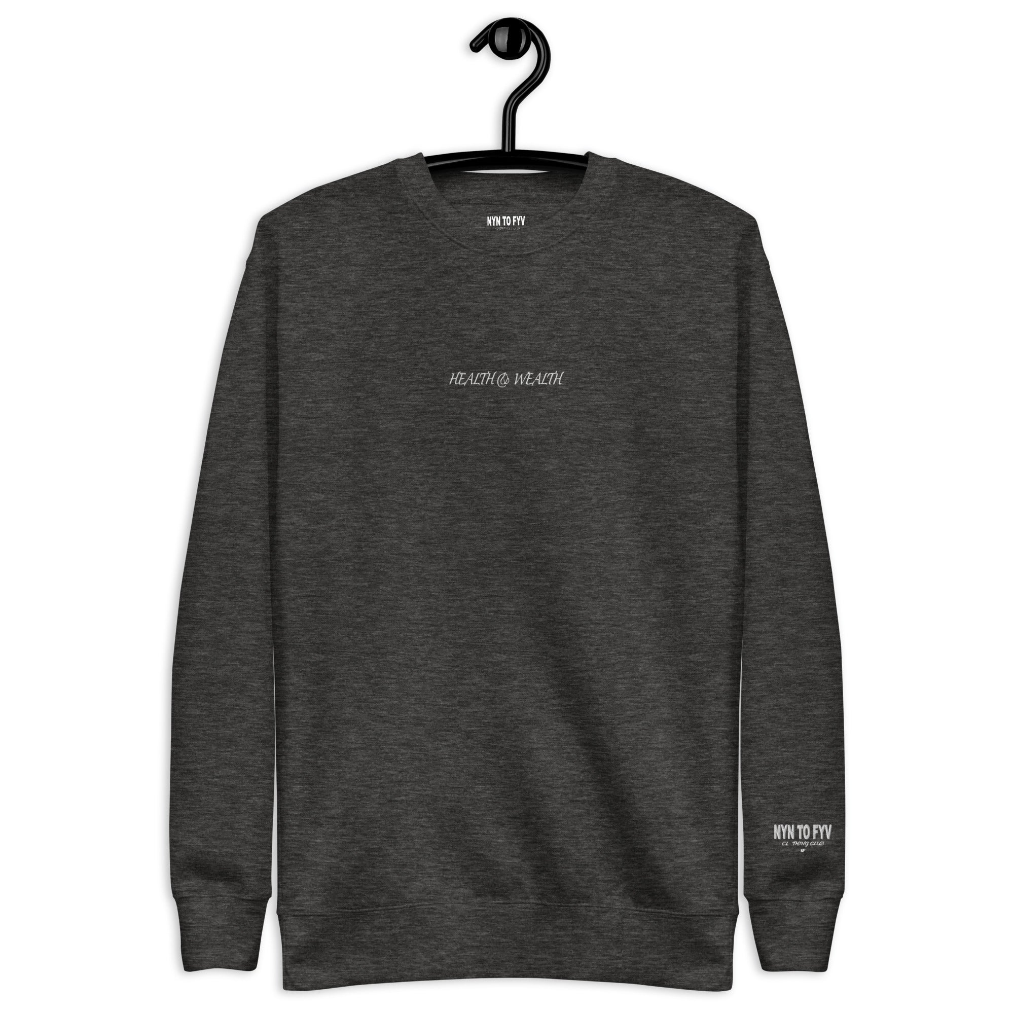 9 To 5 Health Is Wealth - Charcoal Double Sided Premium