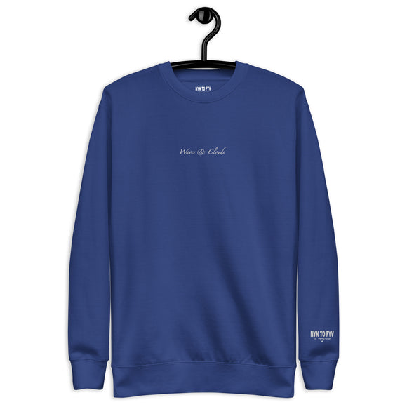 9 To 5 Waves & Clouds - Royal Double Sided Premium Sweatshirt