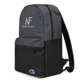 "A Nyn To Fyv Champion" Embroidered Backpack